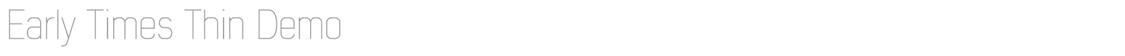 Early Times font preview